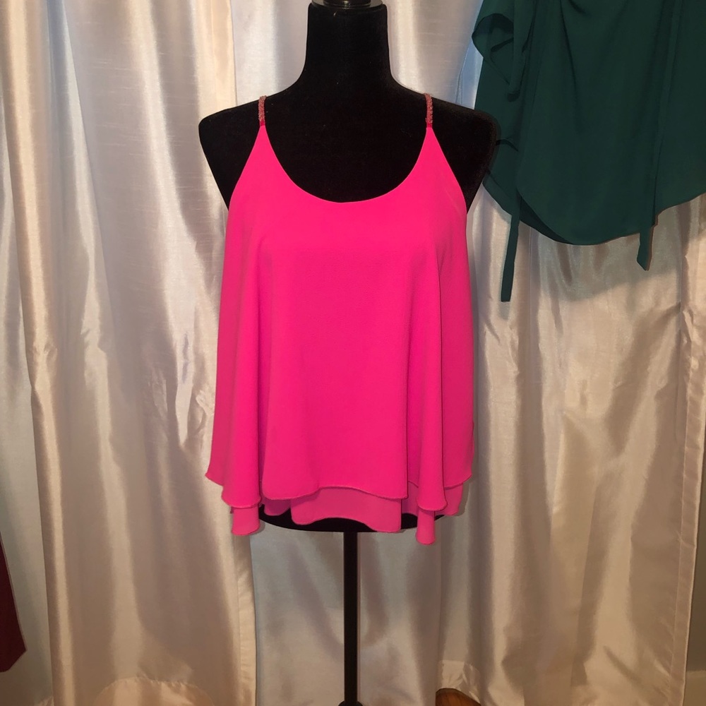 hot pink tank top